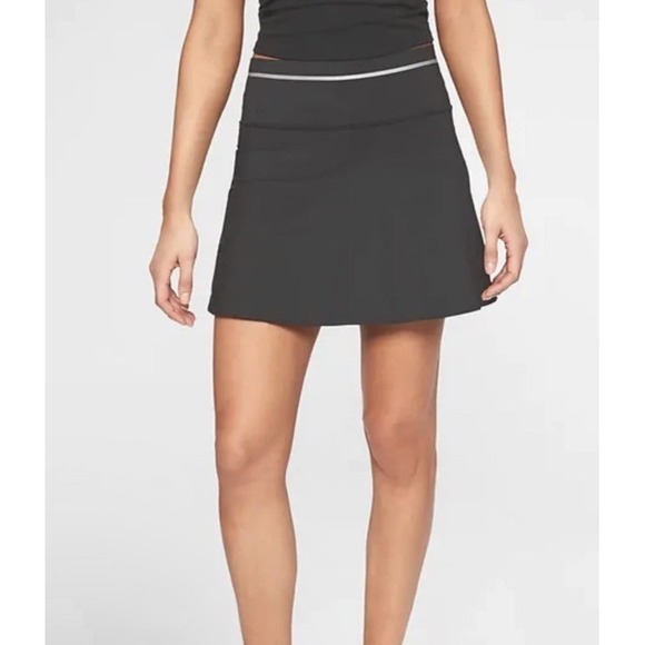 Athleta Pants - ATHLETA Sonic Skort Size Medium Black Tennis Skirt Active Performance